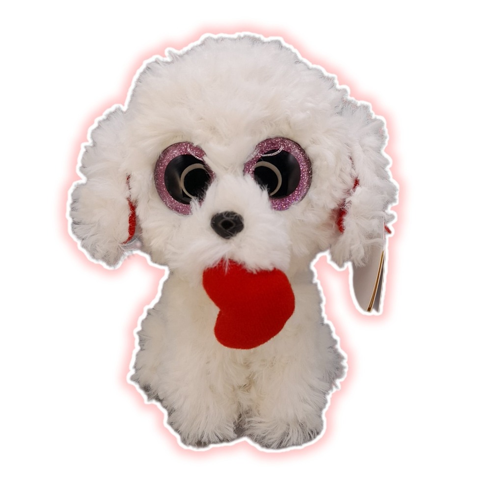 TY Beanie Boos - HONEY BUN the Dog Plush (Glitter Eyes) (6 inch) - MWMTs Boo